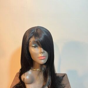 Sleek Black Wig for Women.  Length:  22”